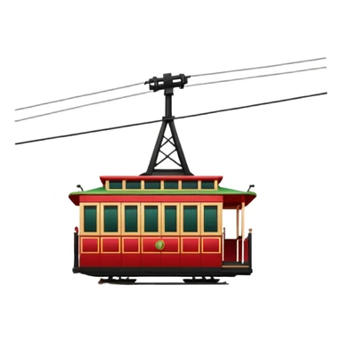 A cable car san francisco style climbing sticker
