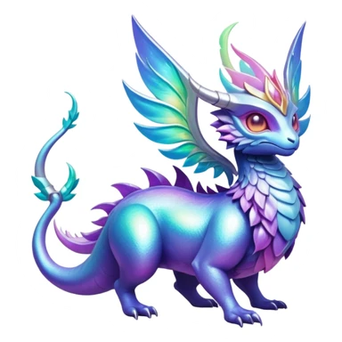 Epic divine legendary complex detailed iridescent gradients aesthetic-Fakémon-creature-scenery sticker