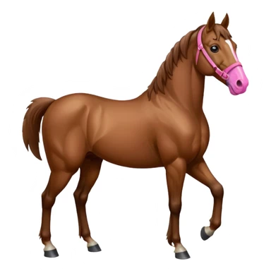 Bay horse with pink nose  sticker