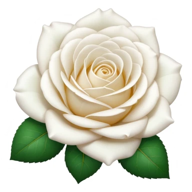white rose, without green leaves, just flower sticker