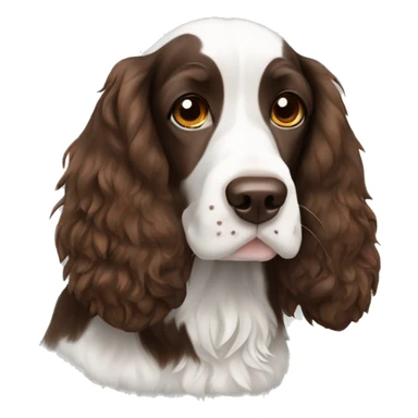 2 white and brown springer spaniel sticker