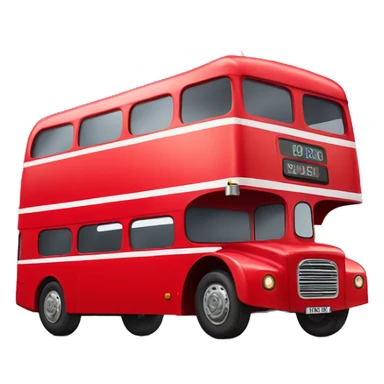 red double decker bus holding shopping bags sticker