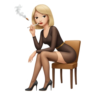 Pantyhosed smoking sticker