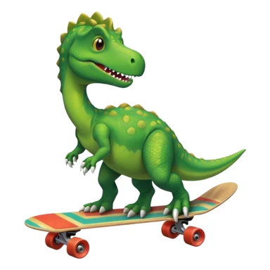 Dinosaur on a skateboard sticker