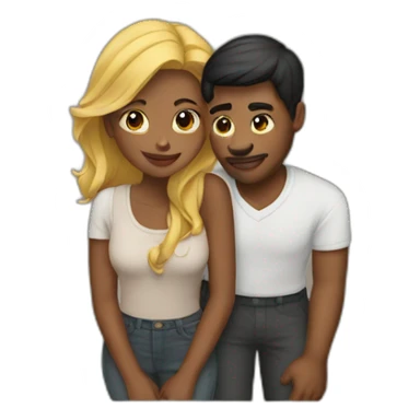 man and woman in love sticker