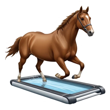 horse running in a water treadmill sticker