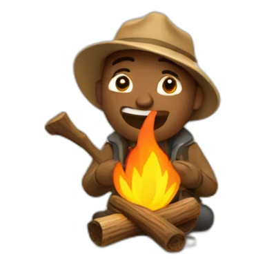 campfire man sticker