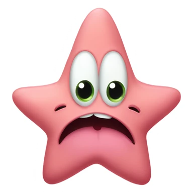 Patrick star with big lips and long lashes sticker