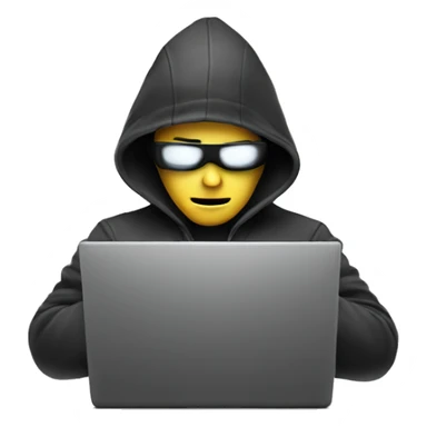 Hacker hacking a laptop sticker