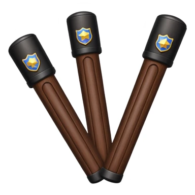 two police baton sticker