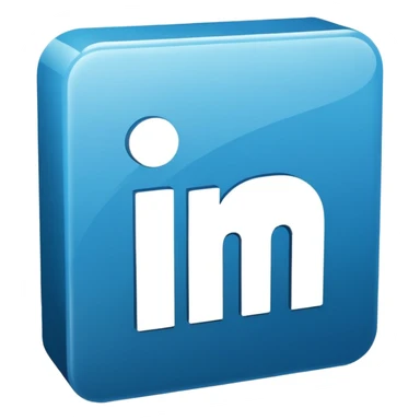 3d linkedin logo (the real Linkedin logo must be used) sticker