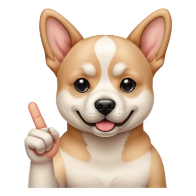 dog giving middle finger sticker