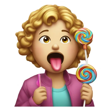 Licking lolipop sticker