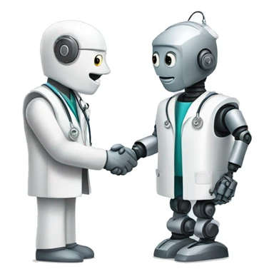 handshake-robot-doctor sticker