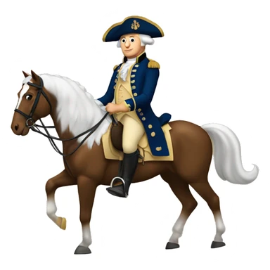 george washington on a horse in a emoji animation sticker