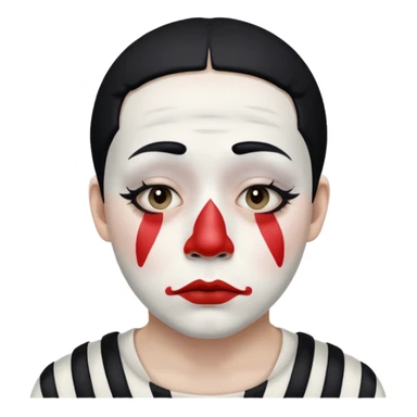 пантоміма обличчя з білим гримом sticker