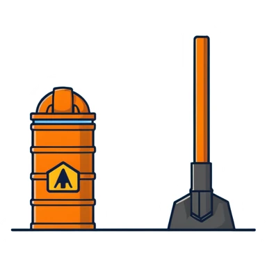 orange road construction barrel sticker