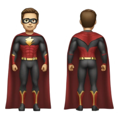 business man as a superhero full body sticker