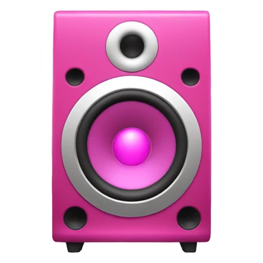 pink music speaker sticker