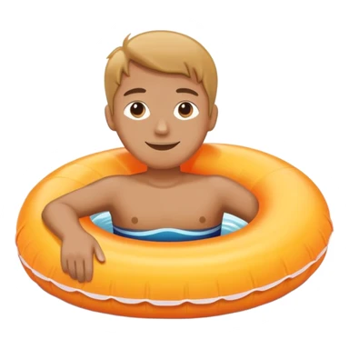 Swimming with floatie sticker