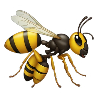 ants stinging an wasp sticker