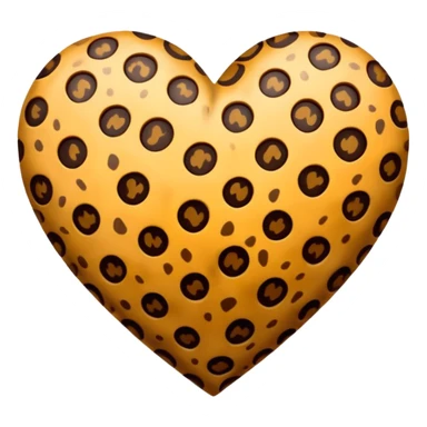 a leapord cheetah print heart sticker