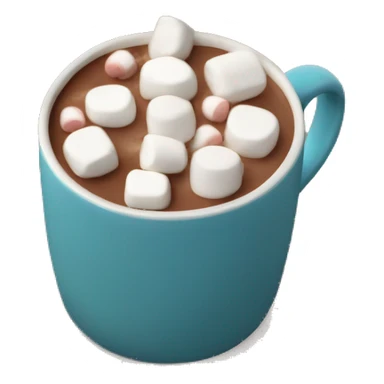 Mug of hot chocolate with mini marshmallows sticker