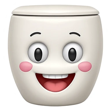 skibidi toilet with a silly face sticker