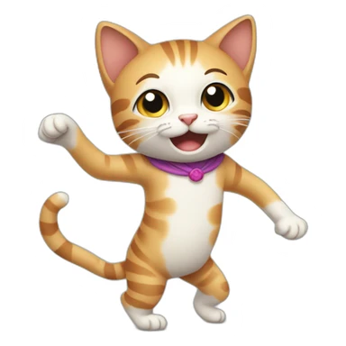 Cat dancing conga sticker