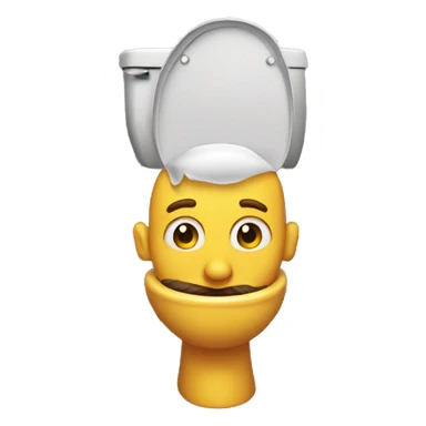 A man in a toilet  sticker