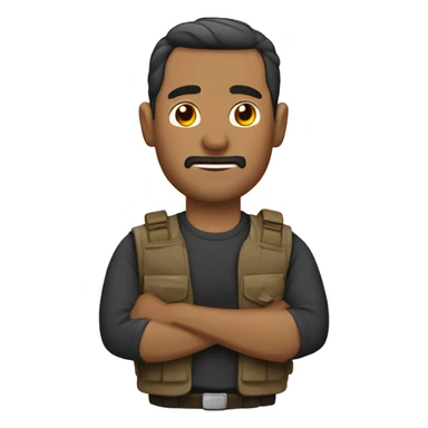 Hombre con pasamontañas y chaleco tactico  sticker