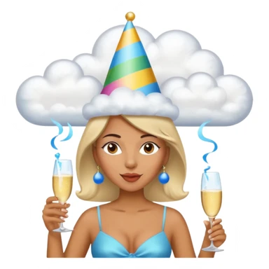 the last one is the best. add clouds around her head sticker