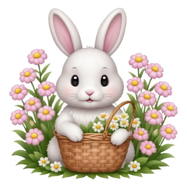 🐰🧺🌸 Bunny picnic moment sticker