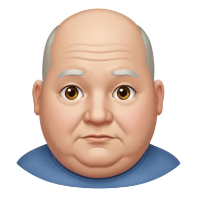 obése avec des cheveux gris calvitie bien gros sticker