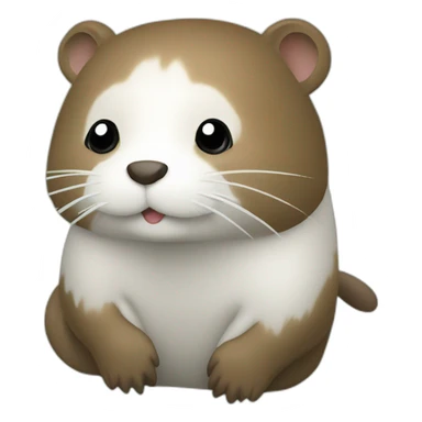 crea una nutria nutriologa con bata blanca  sticker