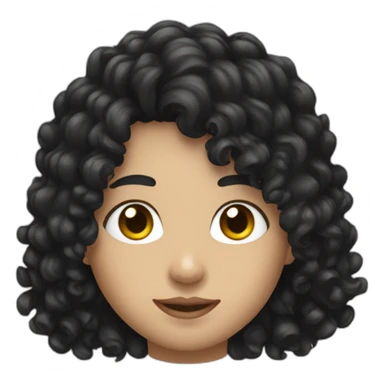 a teen white pepole white curly black hair and atletics face sticker