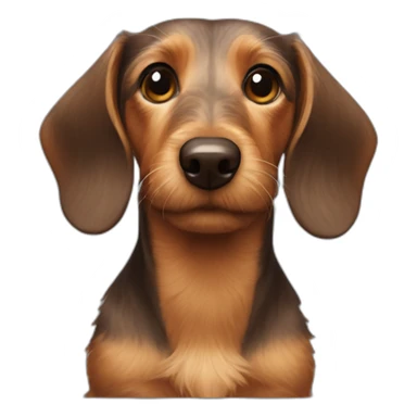 Wire-haired Dachshund face sticker