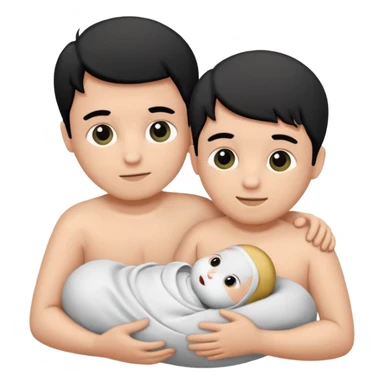 Newborn B&W with male sticker