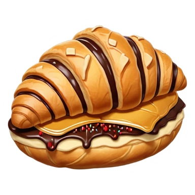 croissant chocolate sticker