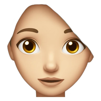 young white girl long brown hair brown eyes skinny  sticker