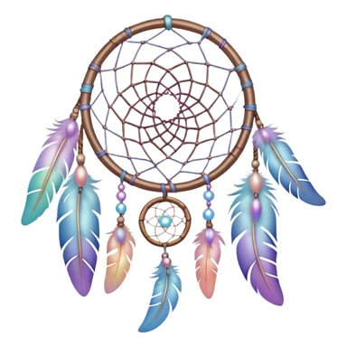 Iridescent pastel dreamcatcher sticker