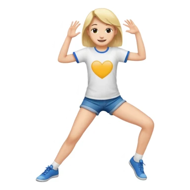 Joven bailando manos en las piernas sticker