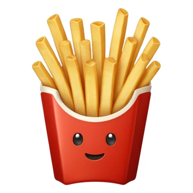serving of french fries with mayo and ketchup sticker
