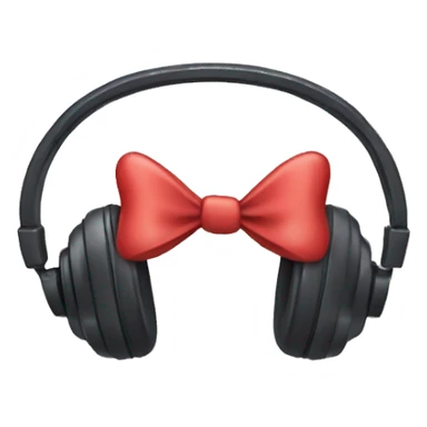 Headphones with 2 bows sticker