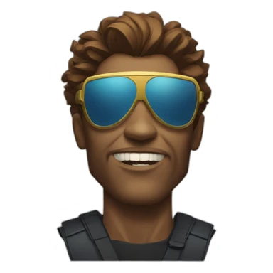 Beast from X-men wearing star shaped sunglasses sticker