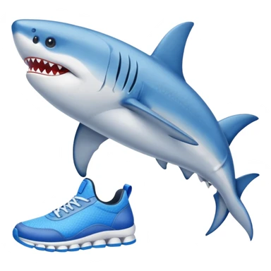 Tiburón con zapatos azules  sticker