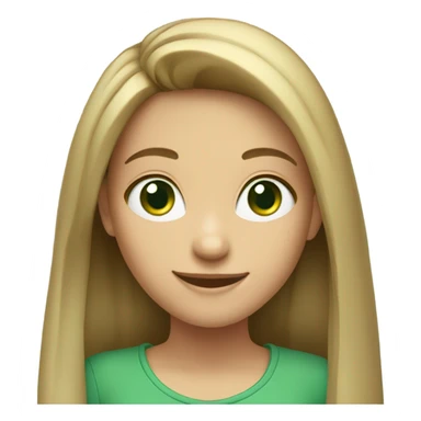smiling girl in casual outfit green eyes sticker
