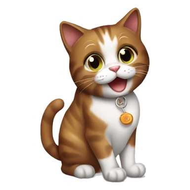 a cat buying chocolates sticker