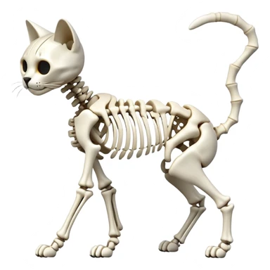 Cat made of bones sticker