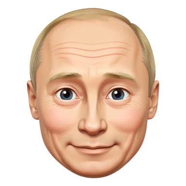russian president Putin smiles slyly sticker